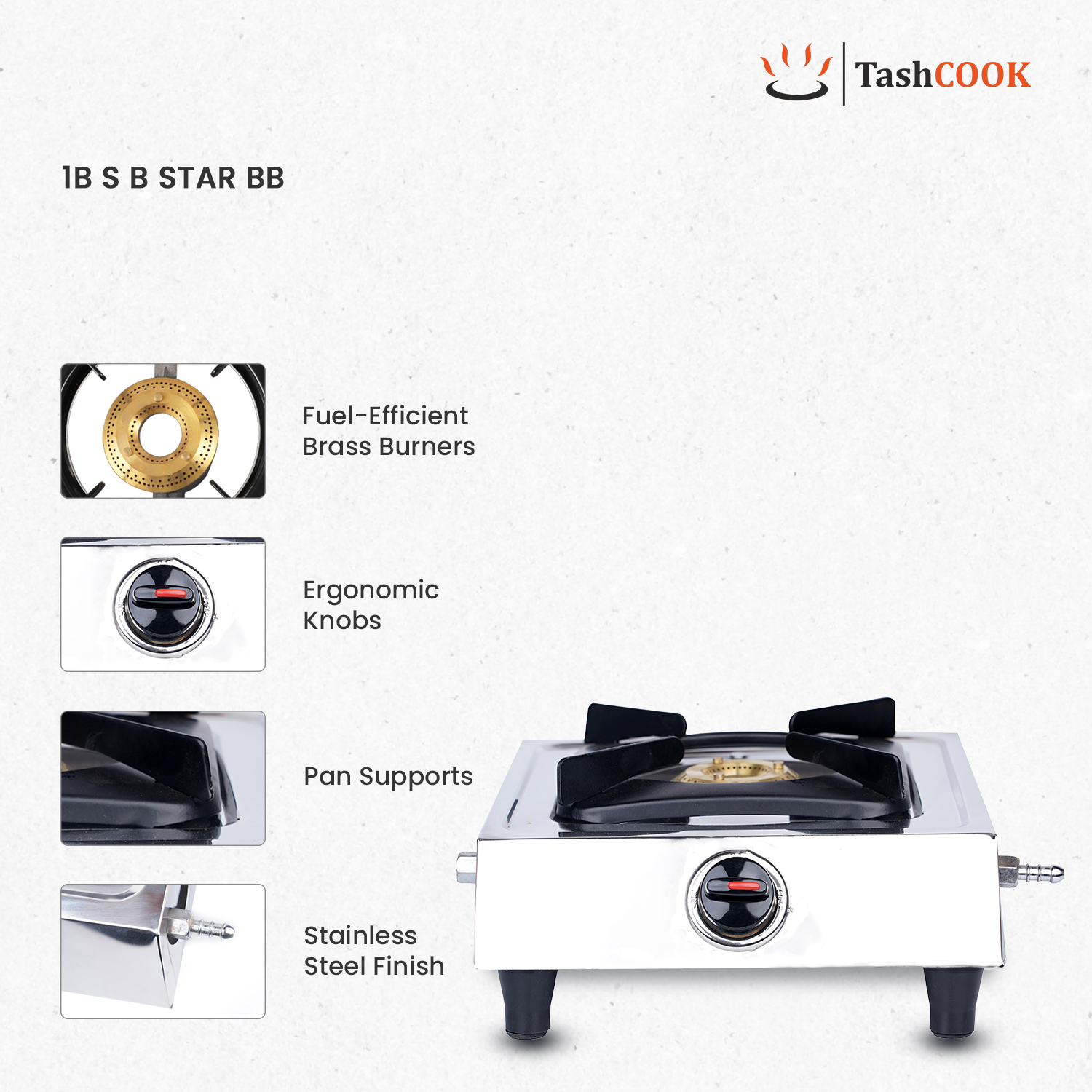 1B S.B STAR BB Single Burner Gas Stove | ISI Certified - Image 4
