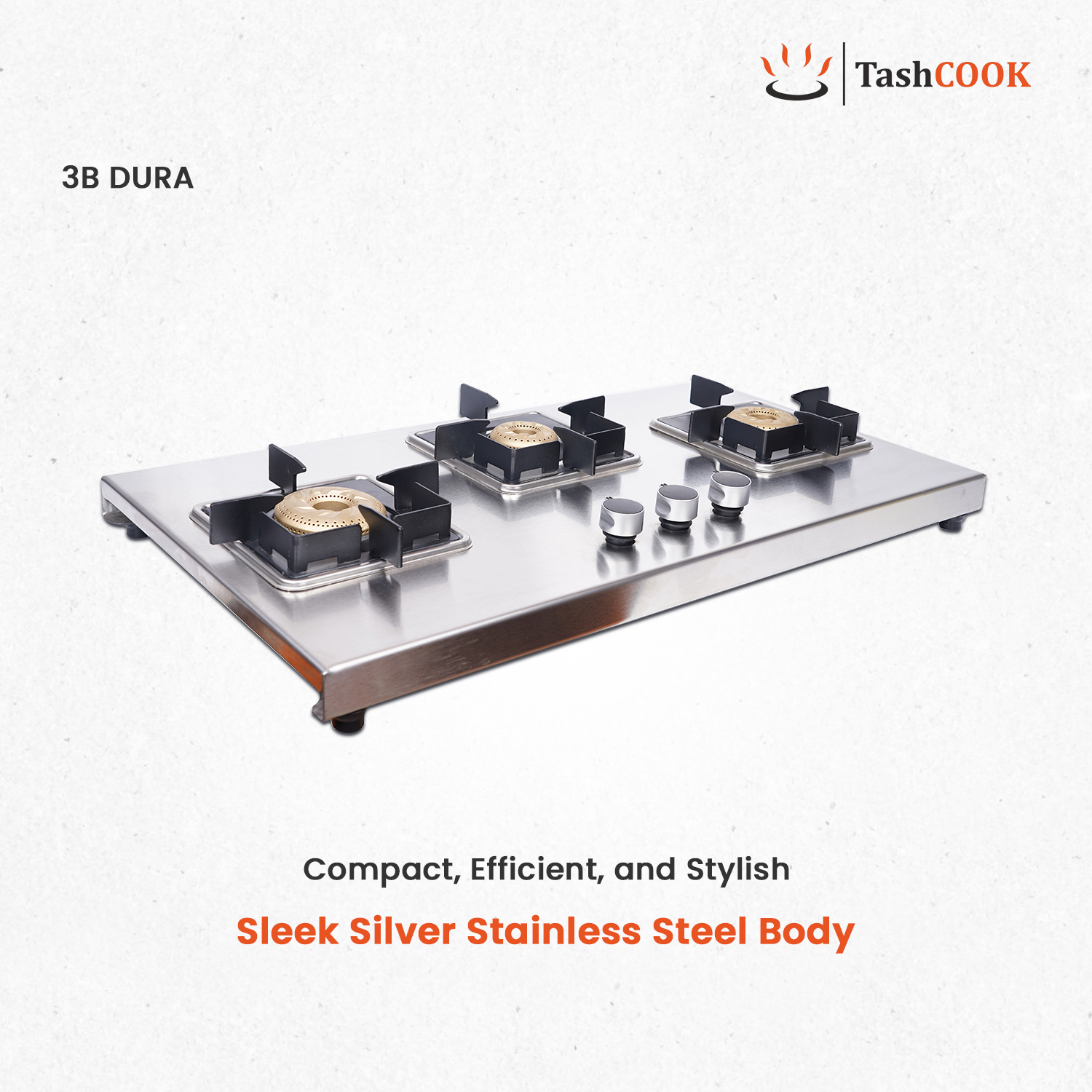 3B DURA Gas Stove 3 Brass Burners - Image 2
