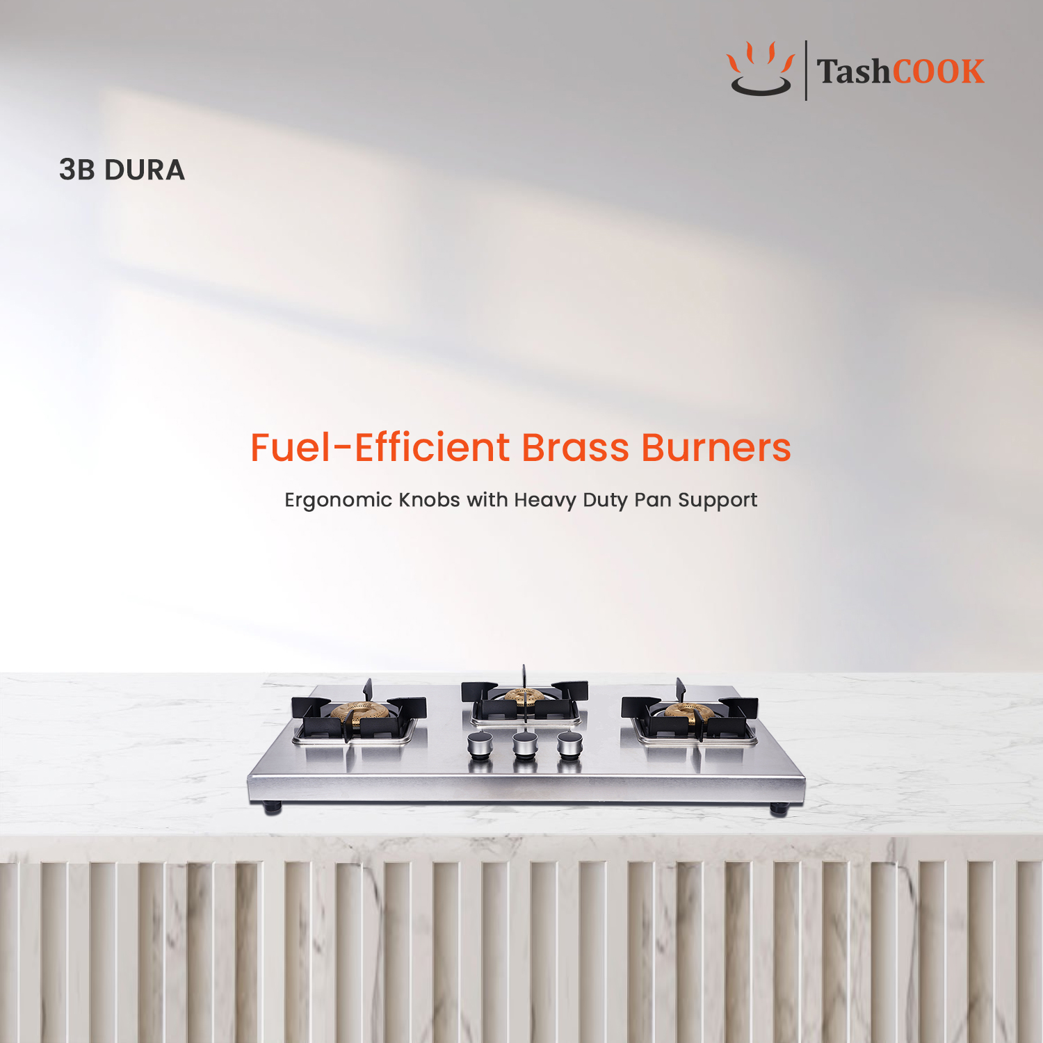 3B DURA Gas Stove 3 Brass Burners - Image 5