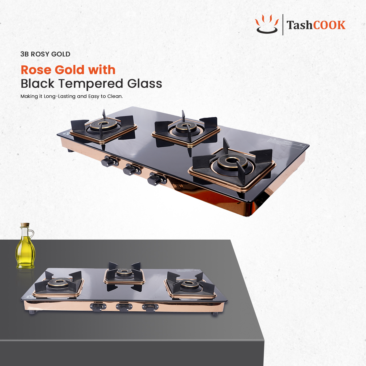 3B Rosy Gold Gas Stove - Image 4
